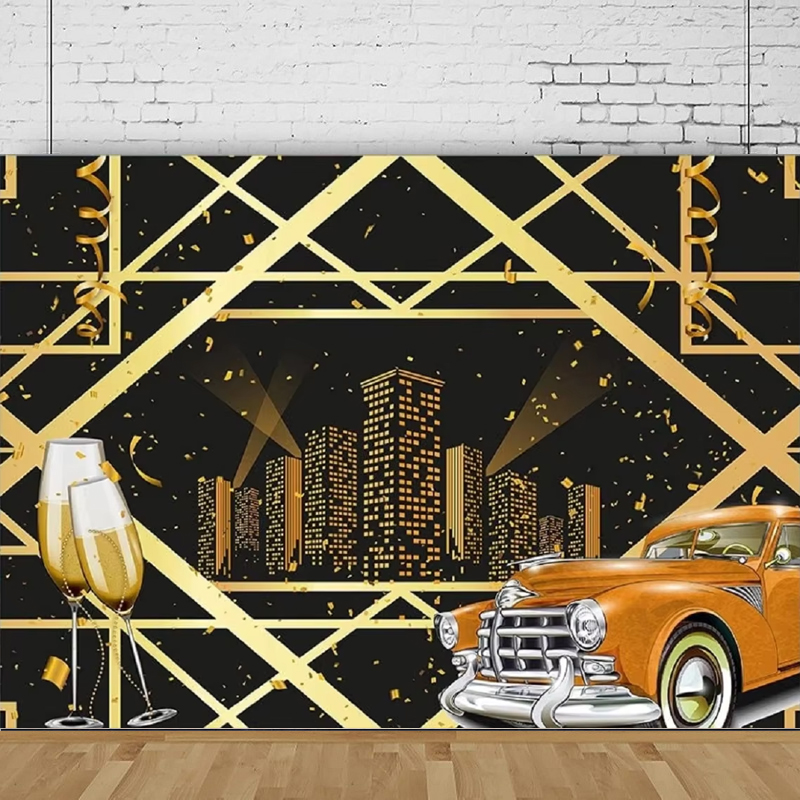Portrait Photography With Lighting - Gatsby Photography Backdrop Roaring 20's Car