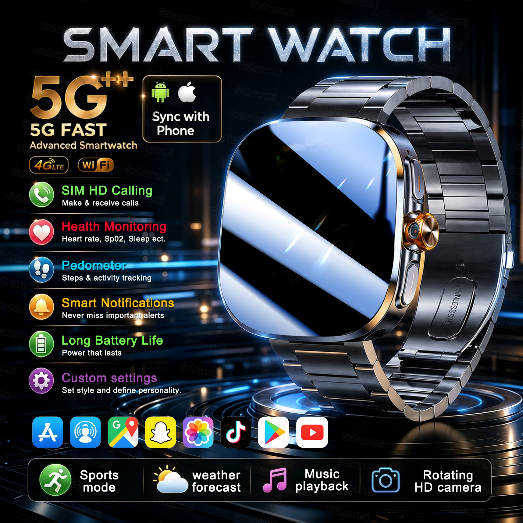 Photography Lighting Gel - New 4G 5G Full Netcom Smartwatch