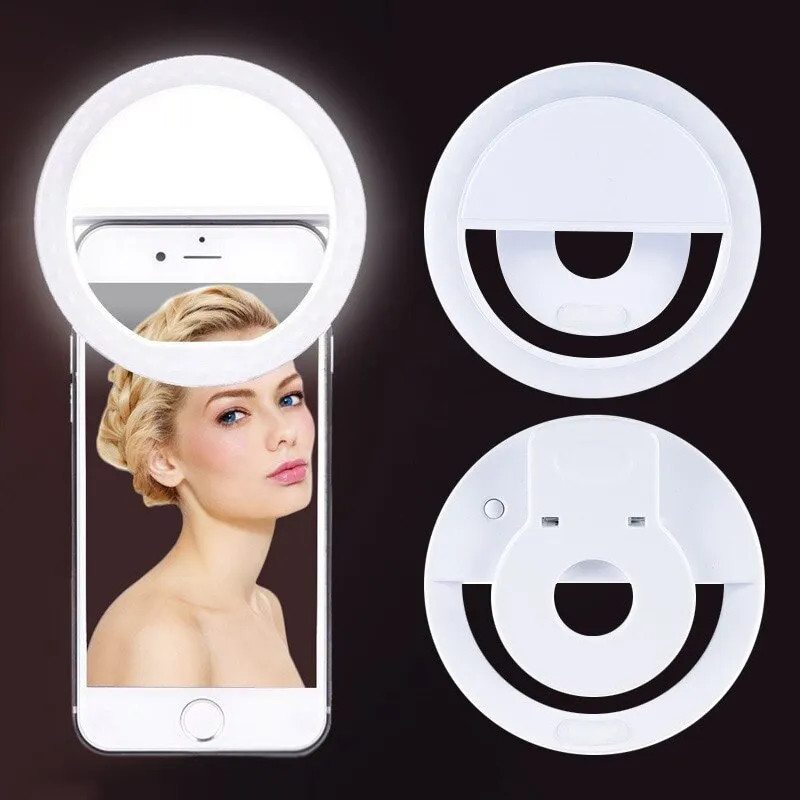 Photography Lightning - USB Rechargeable LED Selfie Ring Light