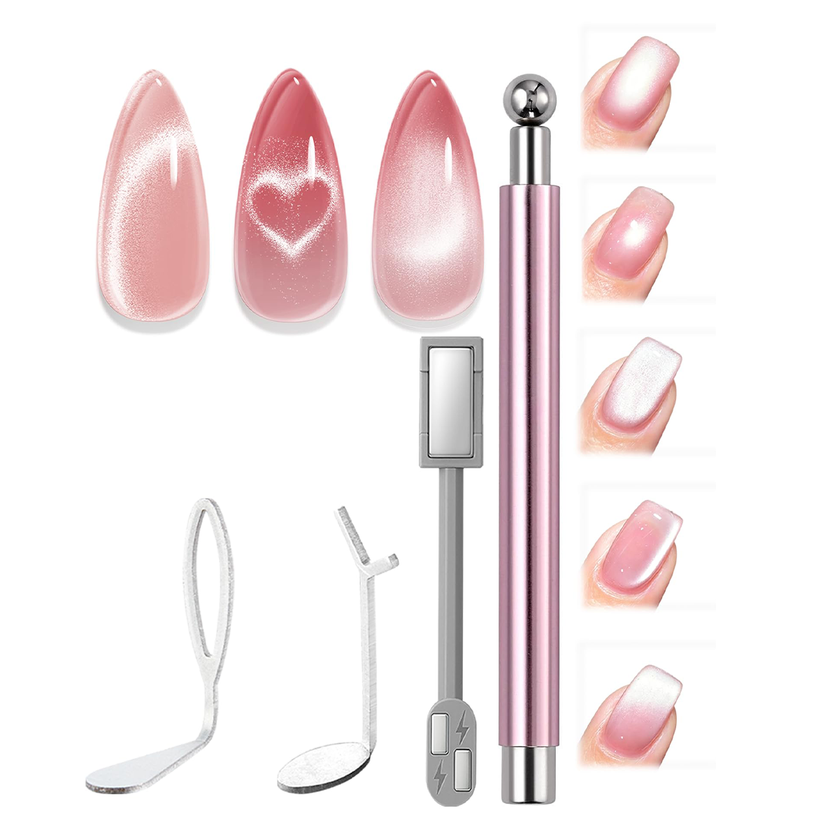 Photography Lighting Gel - 4pcs Cat Eye Nail Magnet Tool