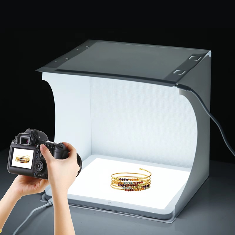 Photography Lighting Case - 20cm Portable Photobox Photography Folding LED
