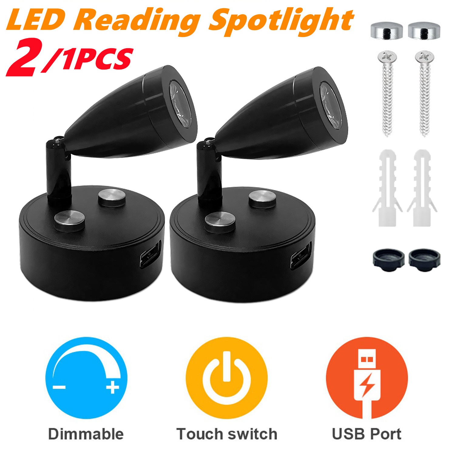 Interior Photography Lighting - 2/1PCS Silver/Black DC 12-24V Car Interior