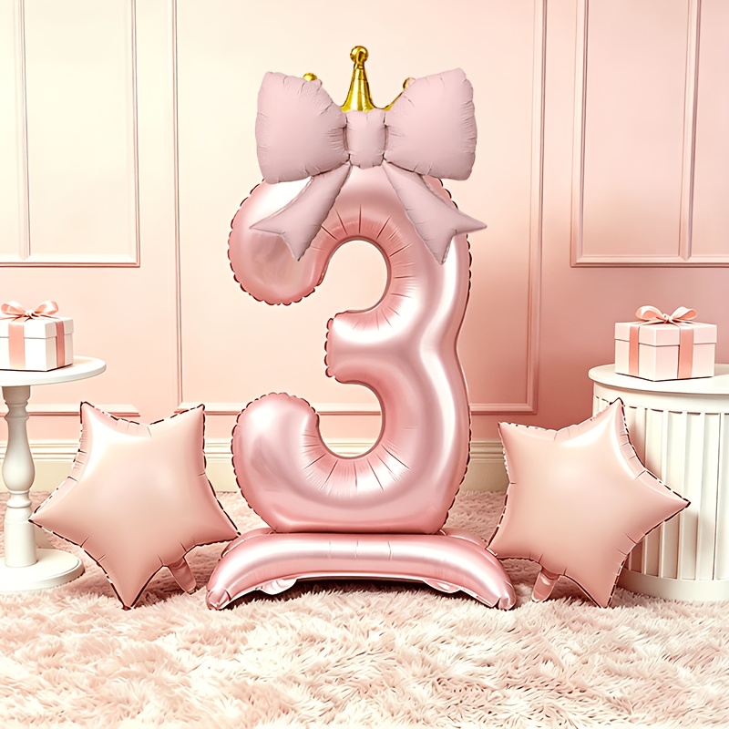 Photography Lighting For Products - Light Luxury Pink 3D Balloons 0-9,