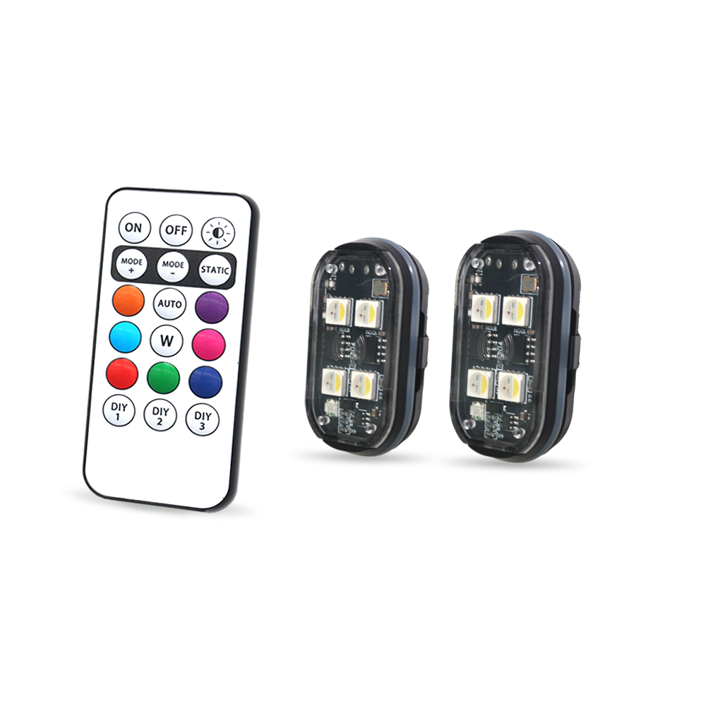 Interior Photography Lighting - 2Pc RGB Car Ambient Light, Color