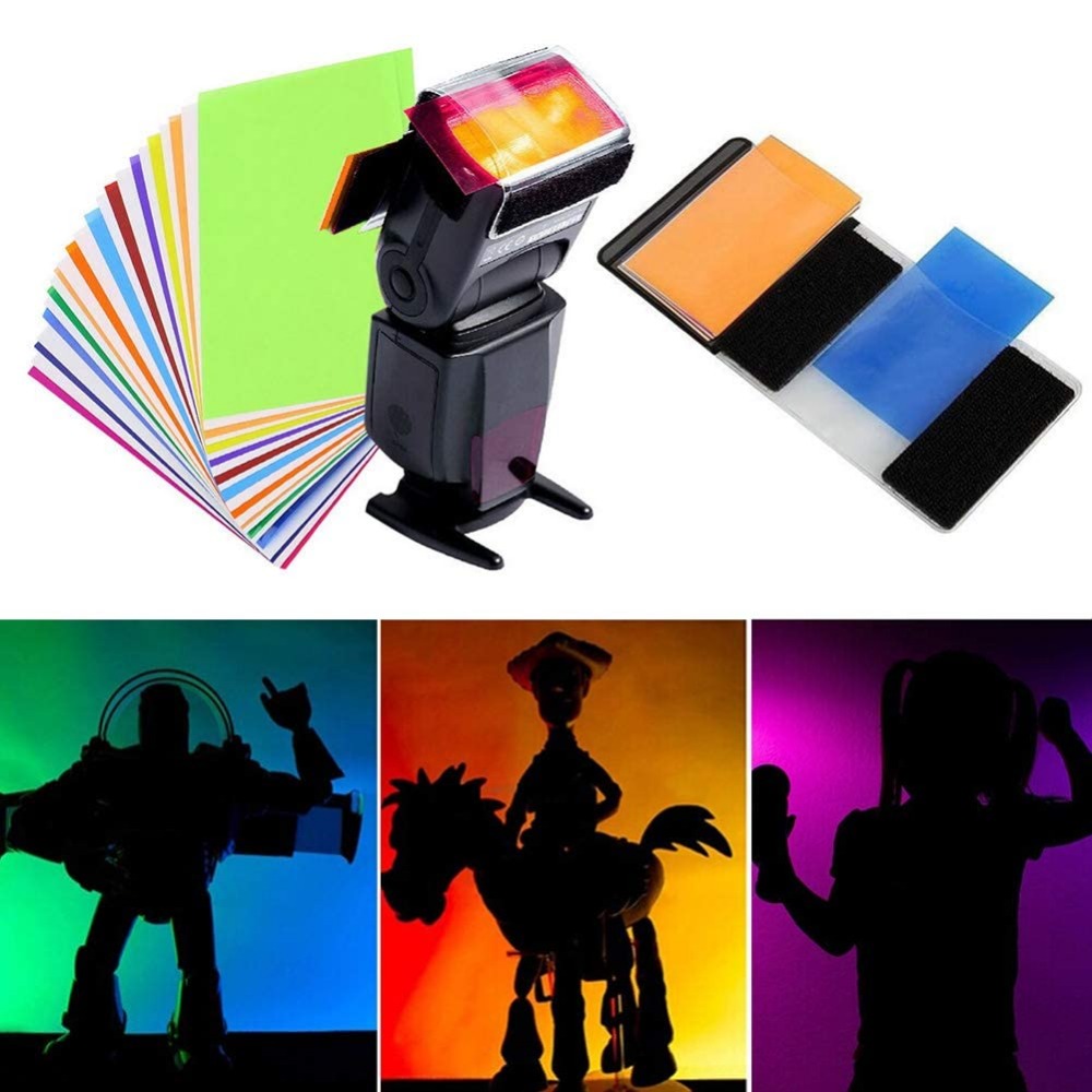 Photography Lighting Gel - 12 Colors Camera Flash Gels Lighting