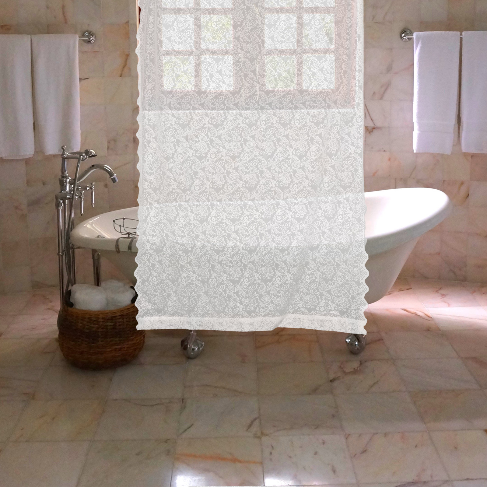 Photography Lighting And Backdrop - Vintage Lace Curtain Sheer Embroidered Light-Filtering