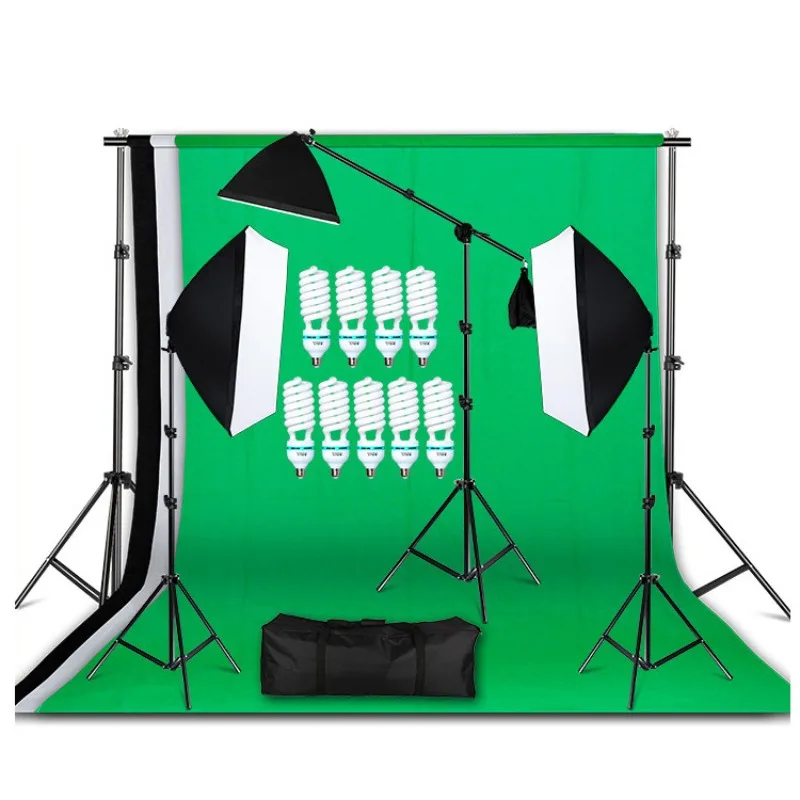 Photography Lighting For Clothing - Figure clothing photography LED quadruple light