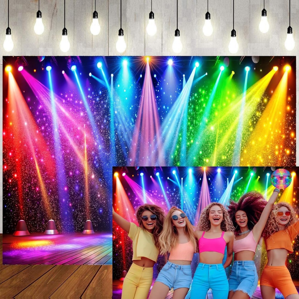 10x8ft Fabric Disco Rainbow St - Vintage Photography Lighting 评论和价格