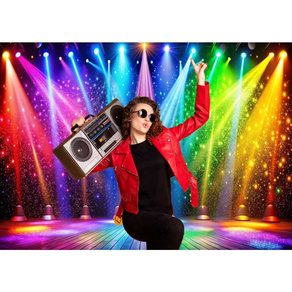 10x8ft Fabric Disco Rainbow St - Vintage Photography Lighting 评论和价格