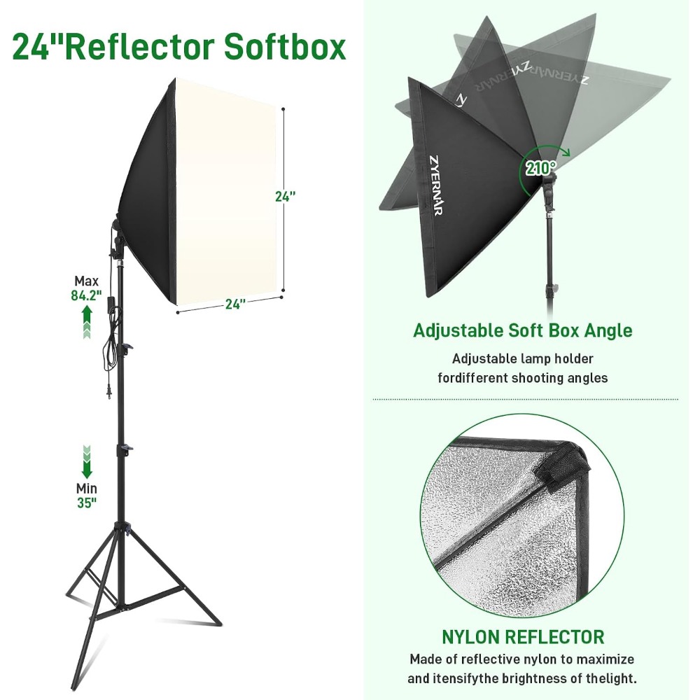 Photography Lighting Kit with  - Photography Lighting And Backdrop Kits 评论和价格