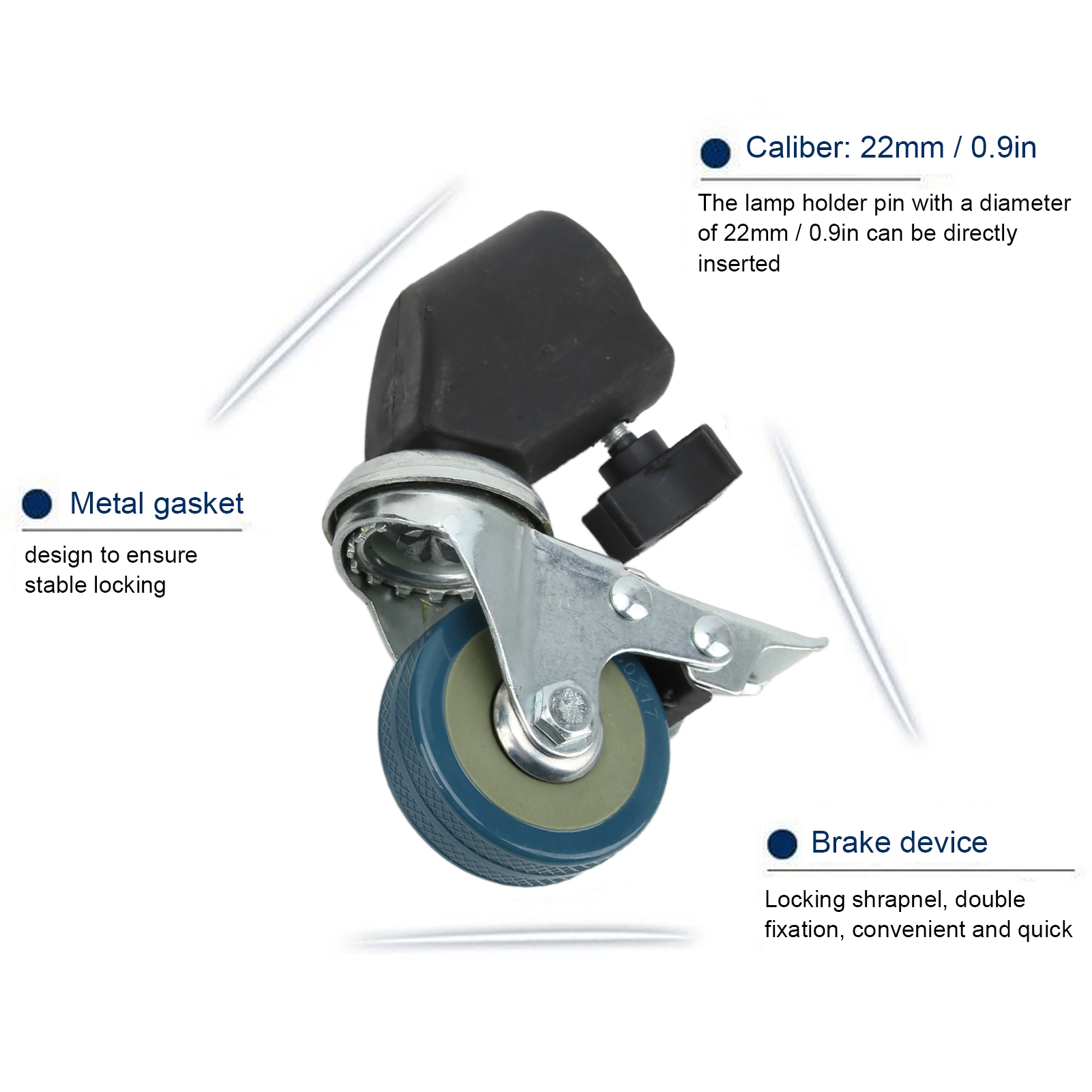 3pcs Light Stand Swivel Caster - Photography Lighting Mount 评论和价格