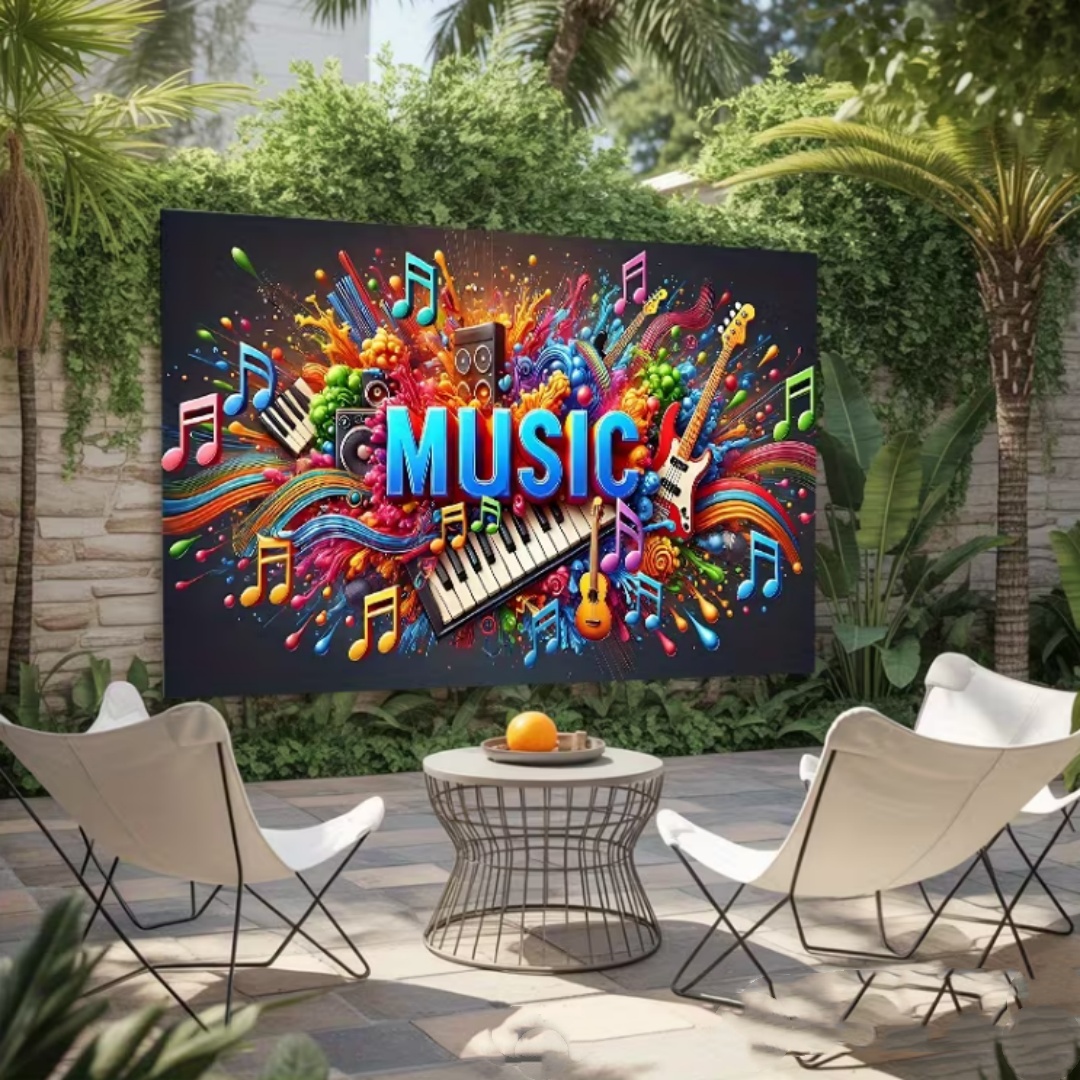 Vibrant Music Theme Glitter Pa - Photography Lighting And Backdrop 评论和价格