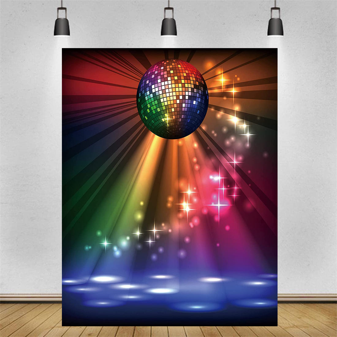 60s 70s Dance Ballroom DJ Ligh - Photography Lighting And Backdrop 评论和价格