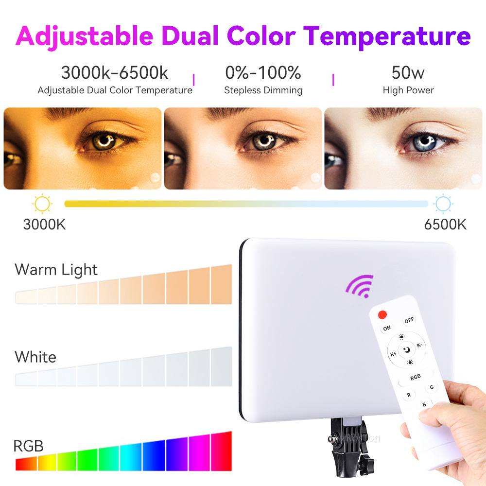 RGB 14'' LED Video Light Remot - Photography Lighting Uk 评论和价格