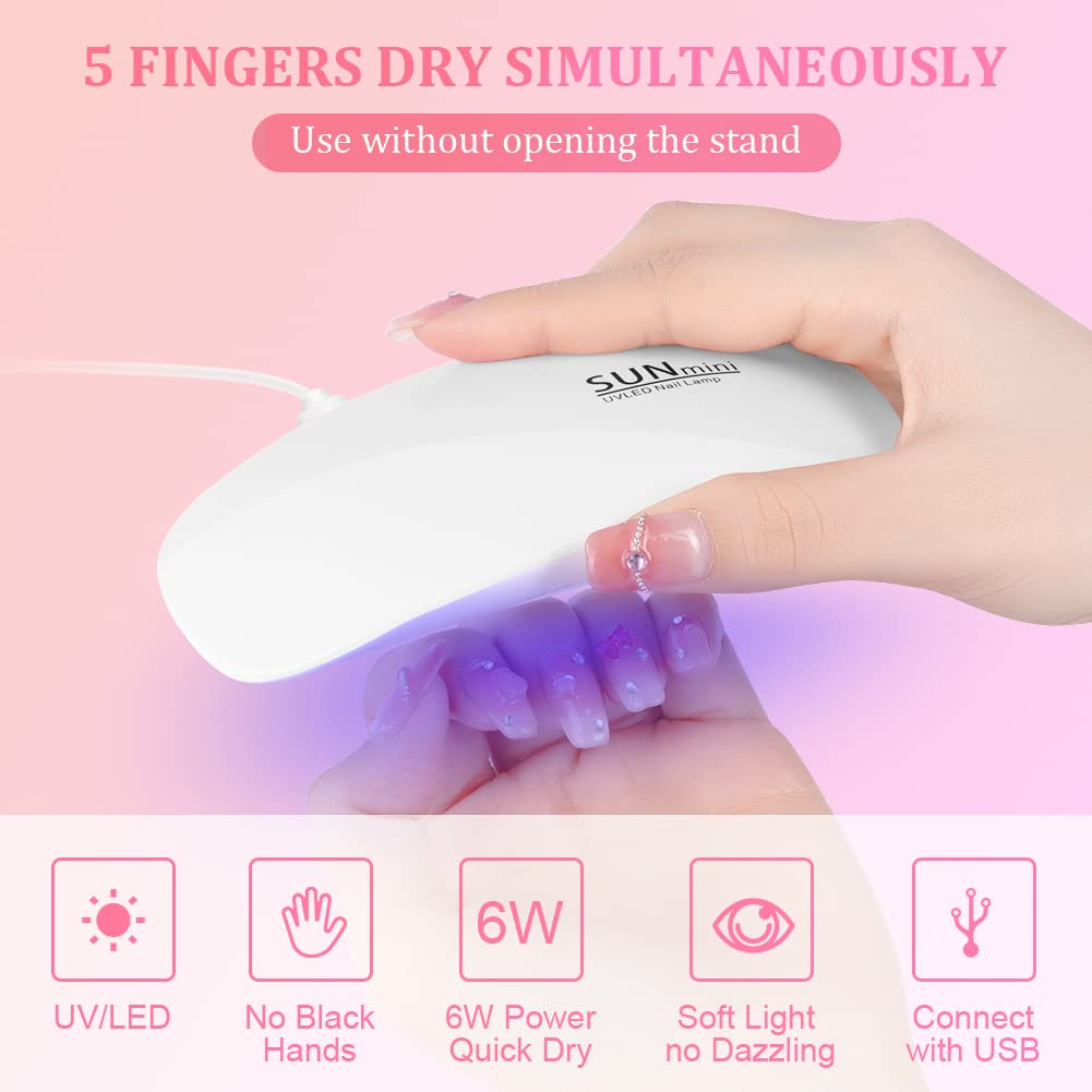 Portable 6 LED UV Nail Lamp 6W - Photography Lighting Gel 评论和价格