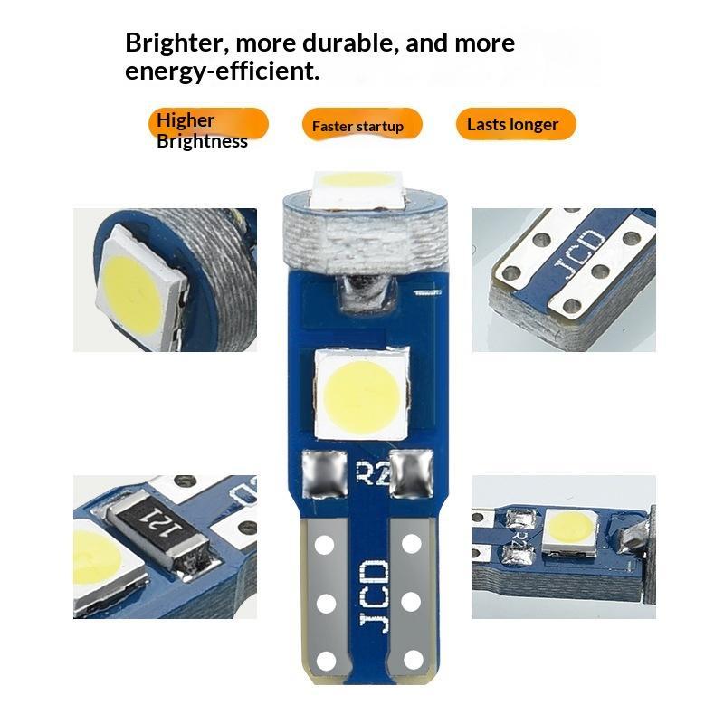 10Pcs T5 Led Bulb Canbus W3W 7 - Interior Photography Lighting 评论和价格