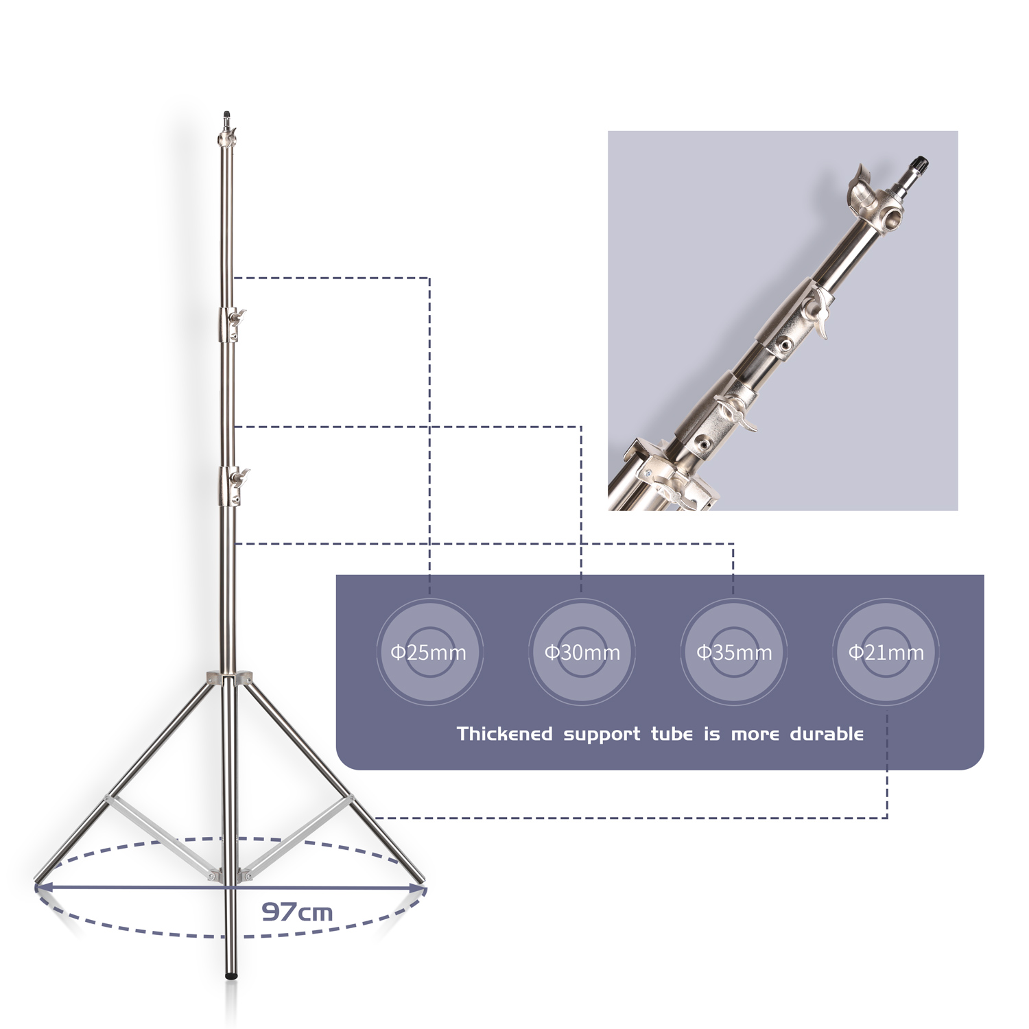 SH 2.8M Stainless Steel Light  - Photography Lighting Mount 评论和价格