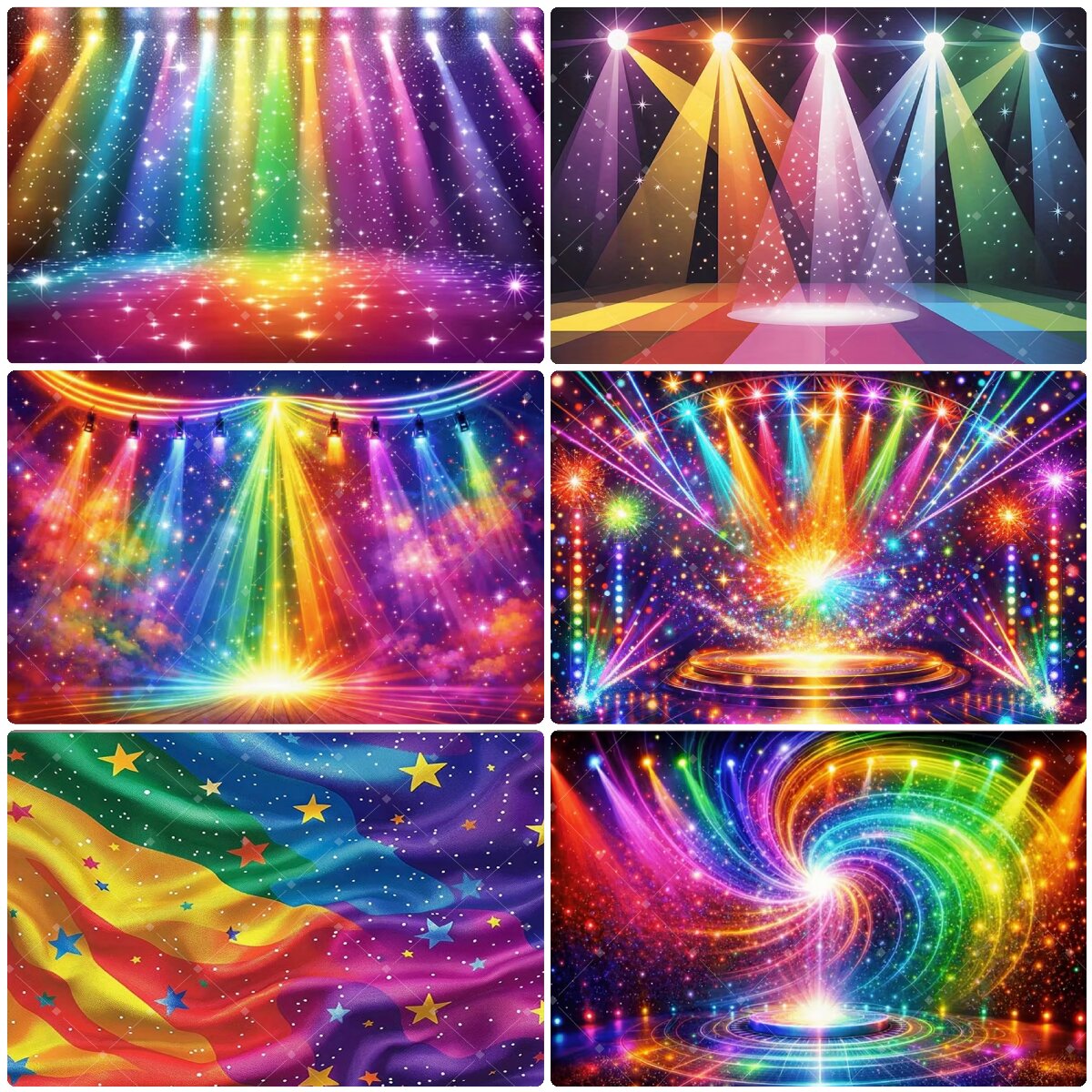 Colorful Rainbow Stage Light B - Photography Lighting And Backdrop 评论和价格