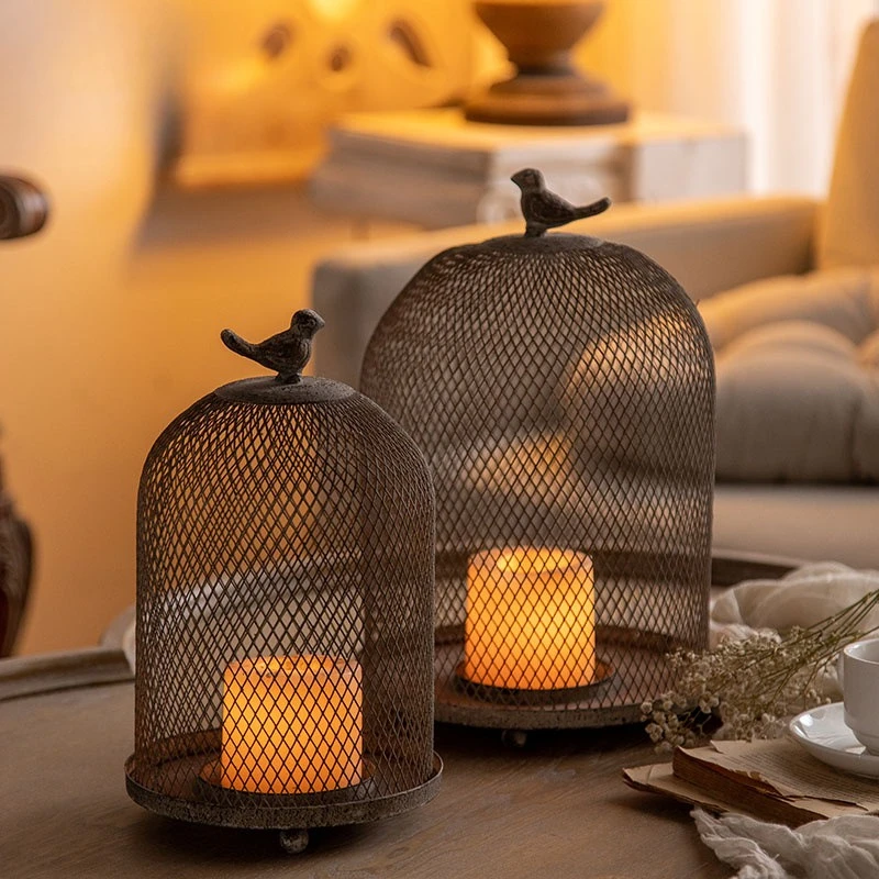 Vintage Iron Birdcage Candle H - Vintage Photography Lighting 评论和价格