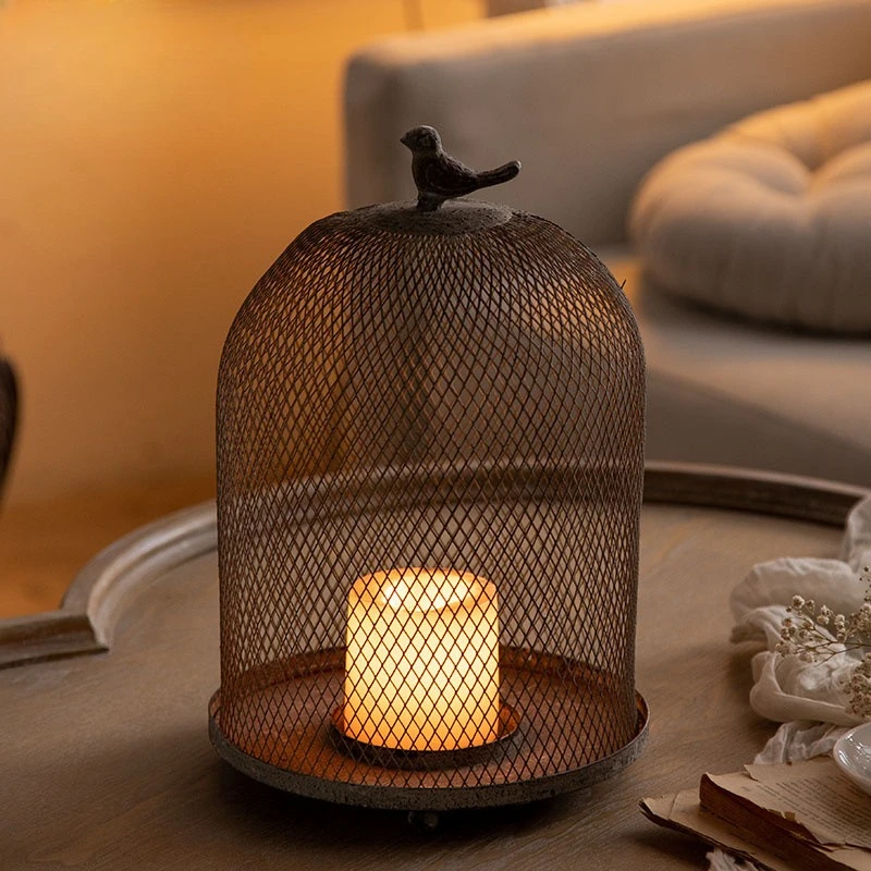 Vintage Iron Birdcage Candle H - Vintage Photography Lighting 评论和价格