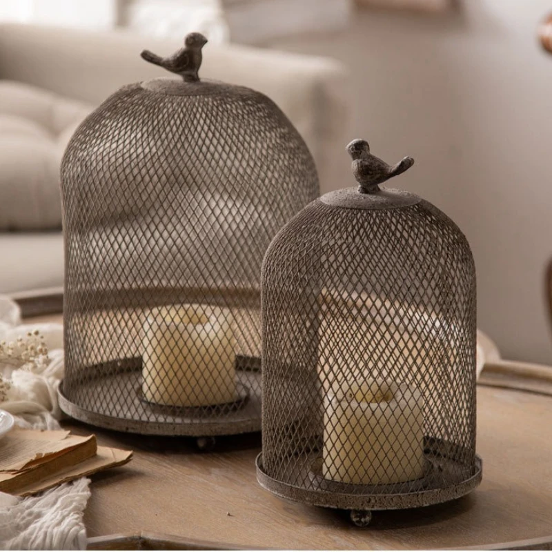 Vintage Iron Birdcage Candle H - Vintage Photography Lighting 评论和价格