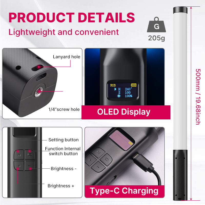 Ulanzi VL119 Handheld RGB Colo - Photography Lighting Uk 评论和价格