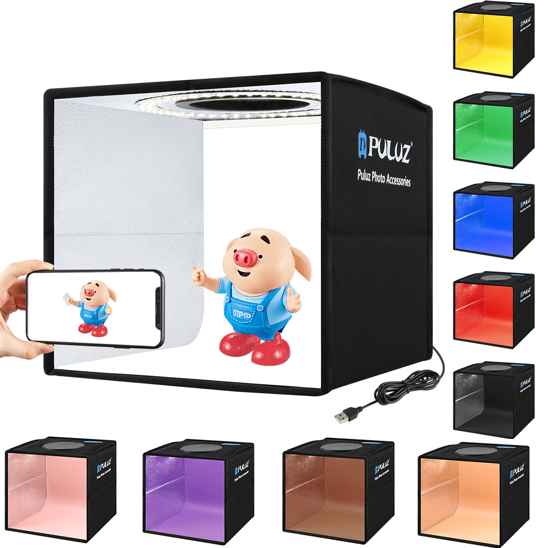 Portable Desktop Foldable Mini - Photography Lighting And Backdrop 评论和价格