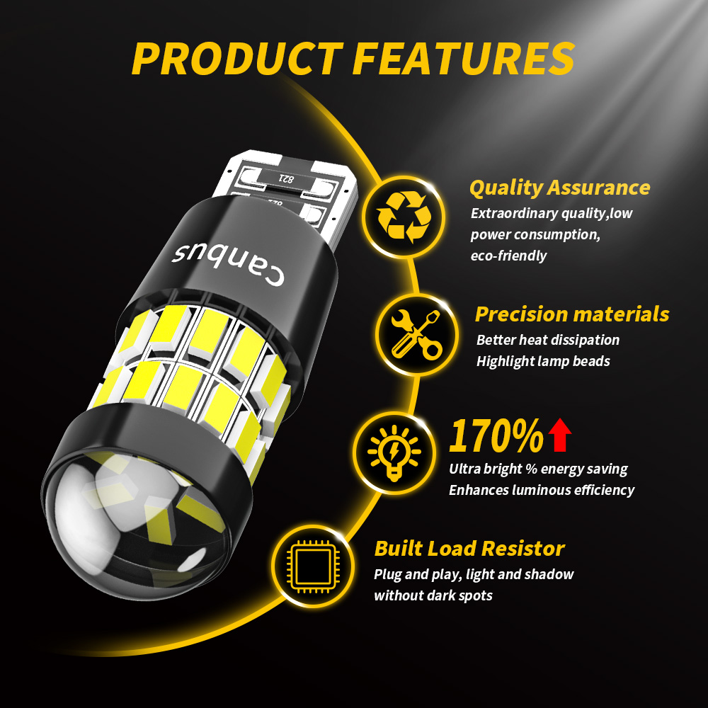 DXZ 2PCS W5W T10 LED Bulbs Len - Interior Photography Lighting 评论和价格