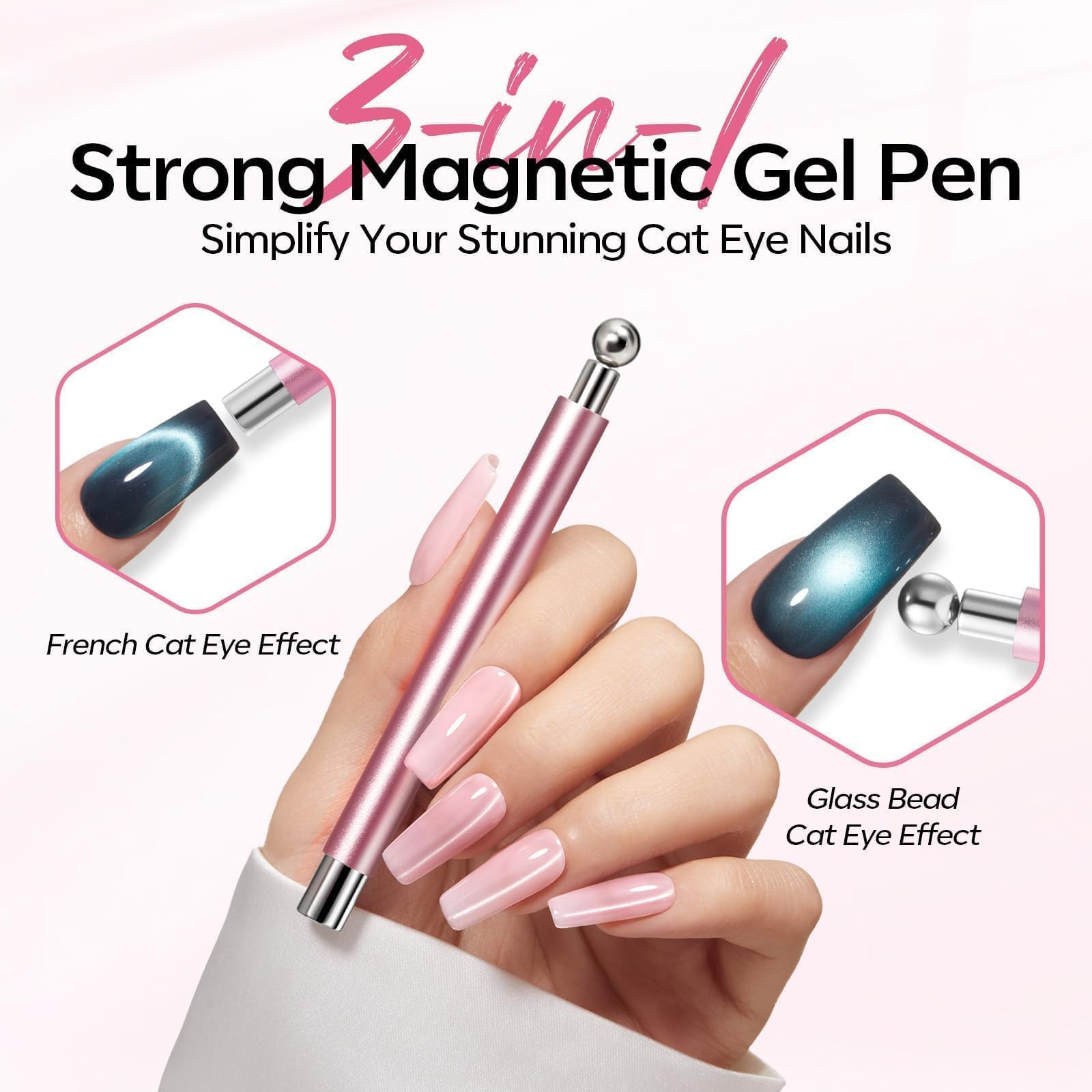 4pcs Cat Eye Nail Magnet Tool  - Photography Lighting Gel 评论和价格