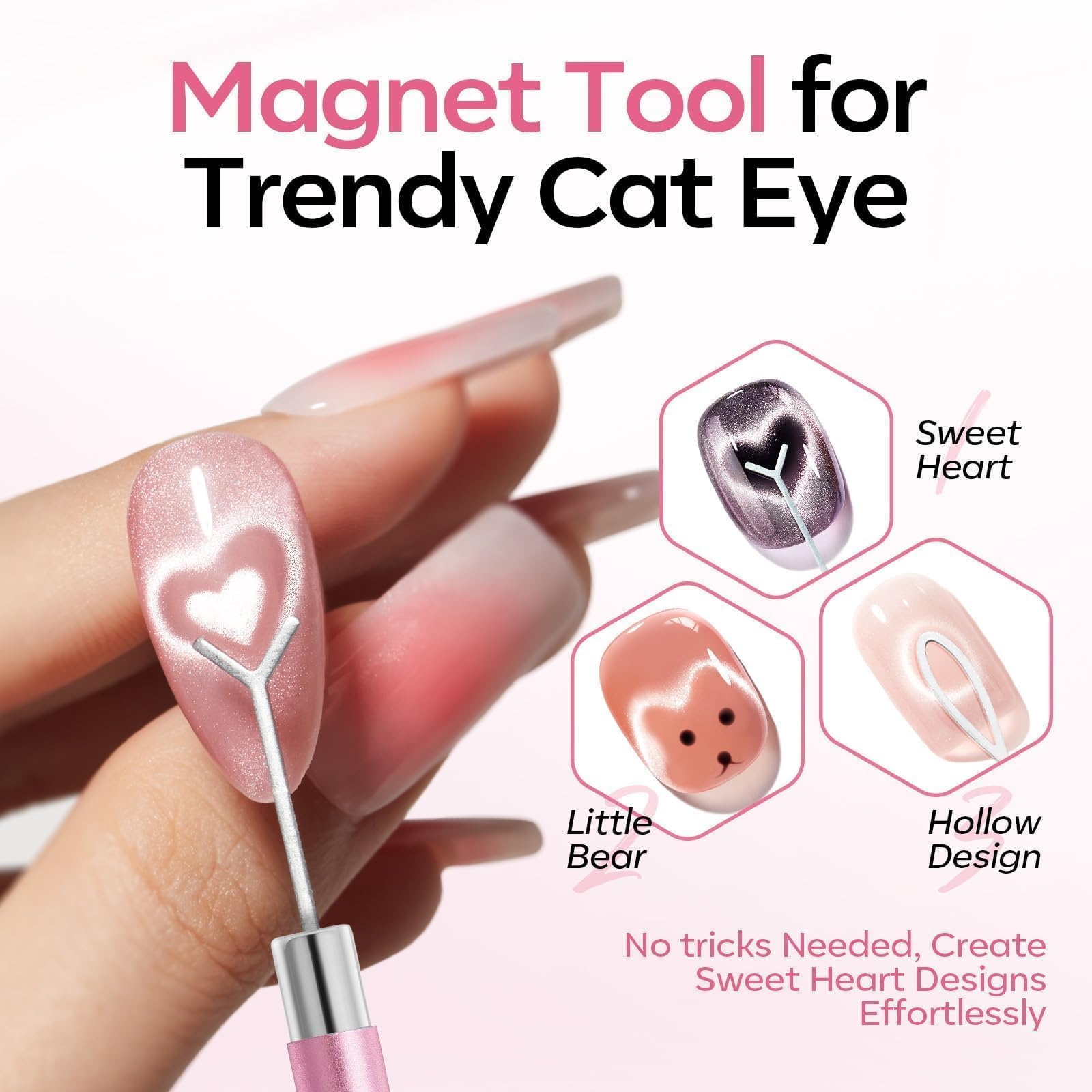4pcs Cat Eye Nail Magnet Tool  - Photography Lighting Gel 评论和价格