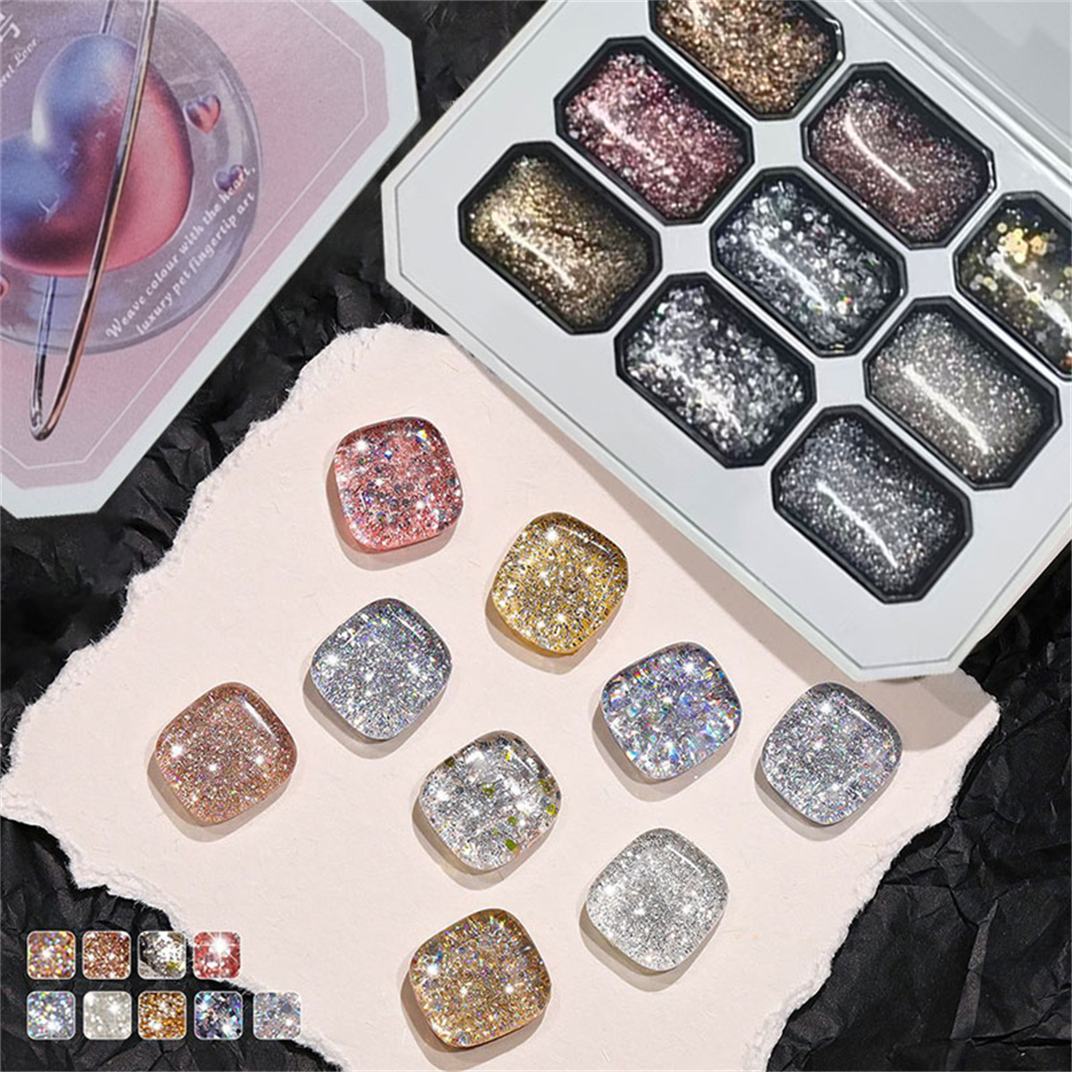 1pc 9 Colors Starburst Glitter - Photography Lighting Gel 评论和价格