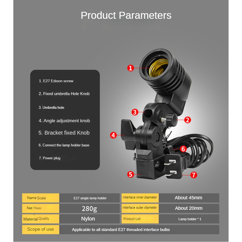 Light Lamp Photo Studio E27 AC - Photography Lighting Mount 评论和价格