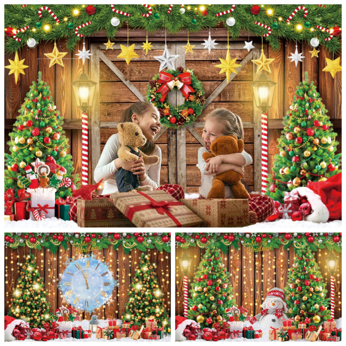 Winter Christmas Photography B - Photography Lighting And Backdrop 评论和价格