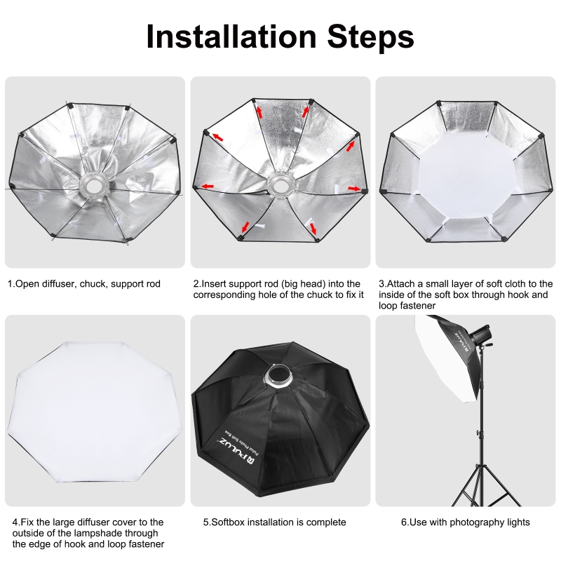 PULUZ 95cm Octagon Photography - Photography Lighting Mount 评论和价格