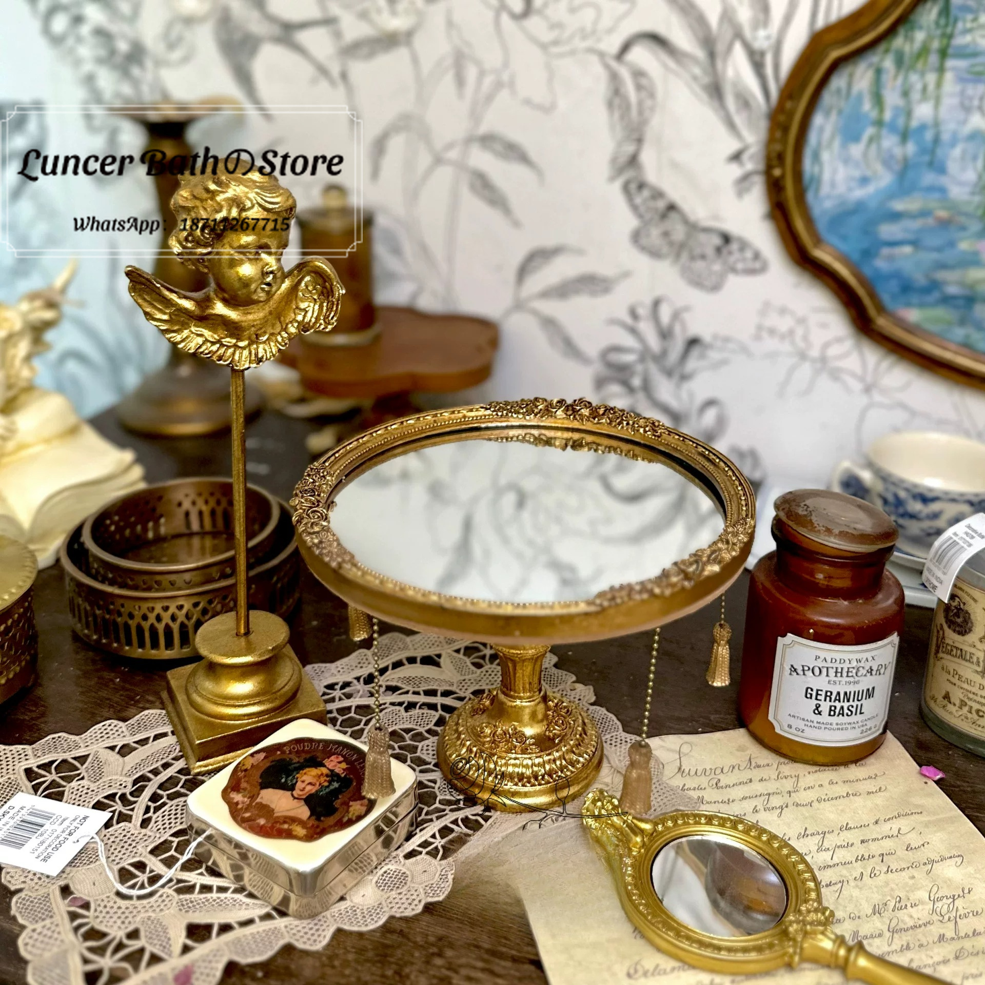 Vintage Court Ins Style Mirror - Vintage Photography Lighting 评论和价格