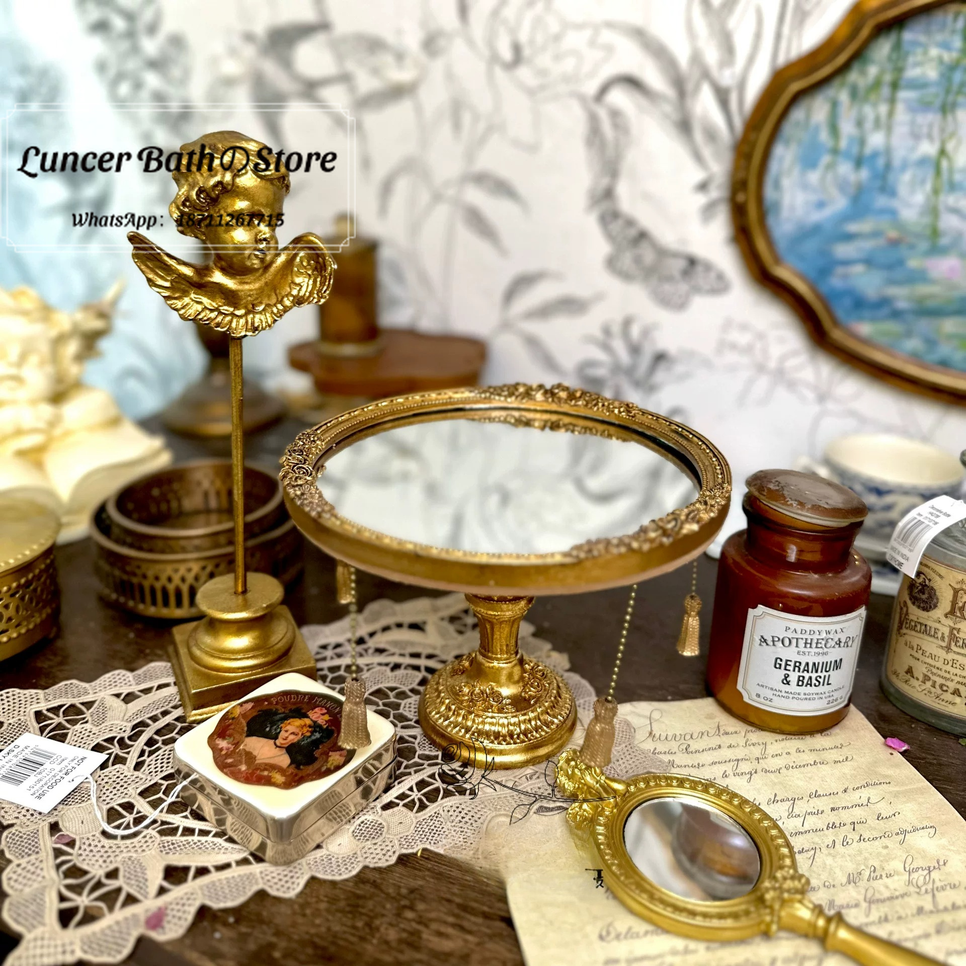 Vintage Court Ins Style Mirror - Vintage Photography Lighting 评论和价格