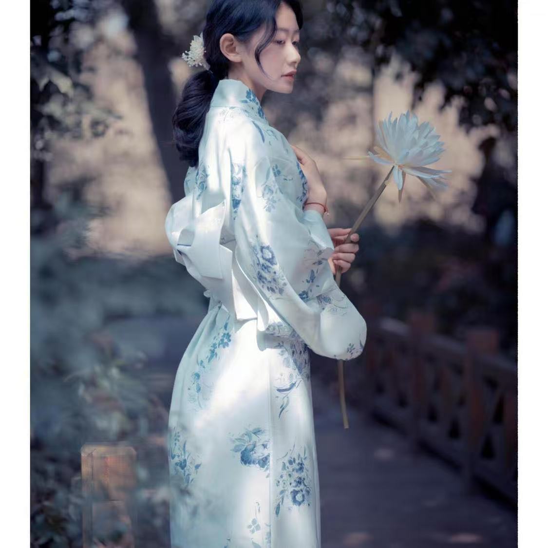 Light Blue Kimono Women's Trad - Photography Lighting For Clothing 评论和价格