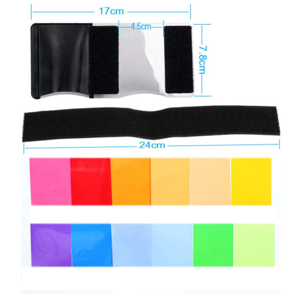 12 Colors Camera Flash Gels Li - Photography Lighting Gel 评论和价格