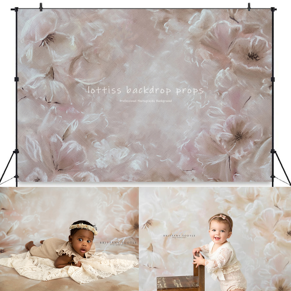 Light Floral Backdrop Kids Gir - Portrait Photography With Lighting 评论和价格