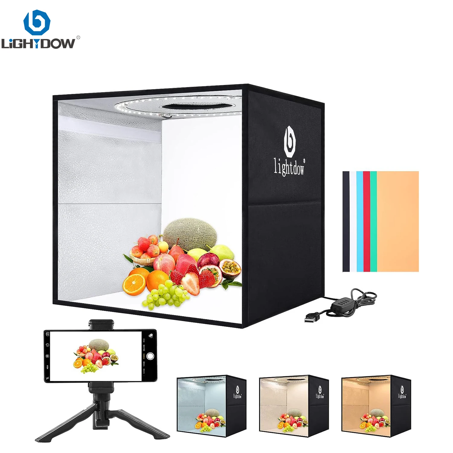 Lightdow Dimmable Photo Box LE - Photography Lighting Case 评论和价格