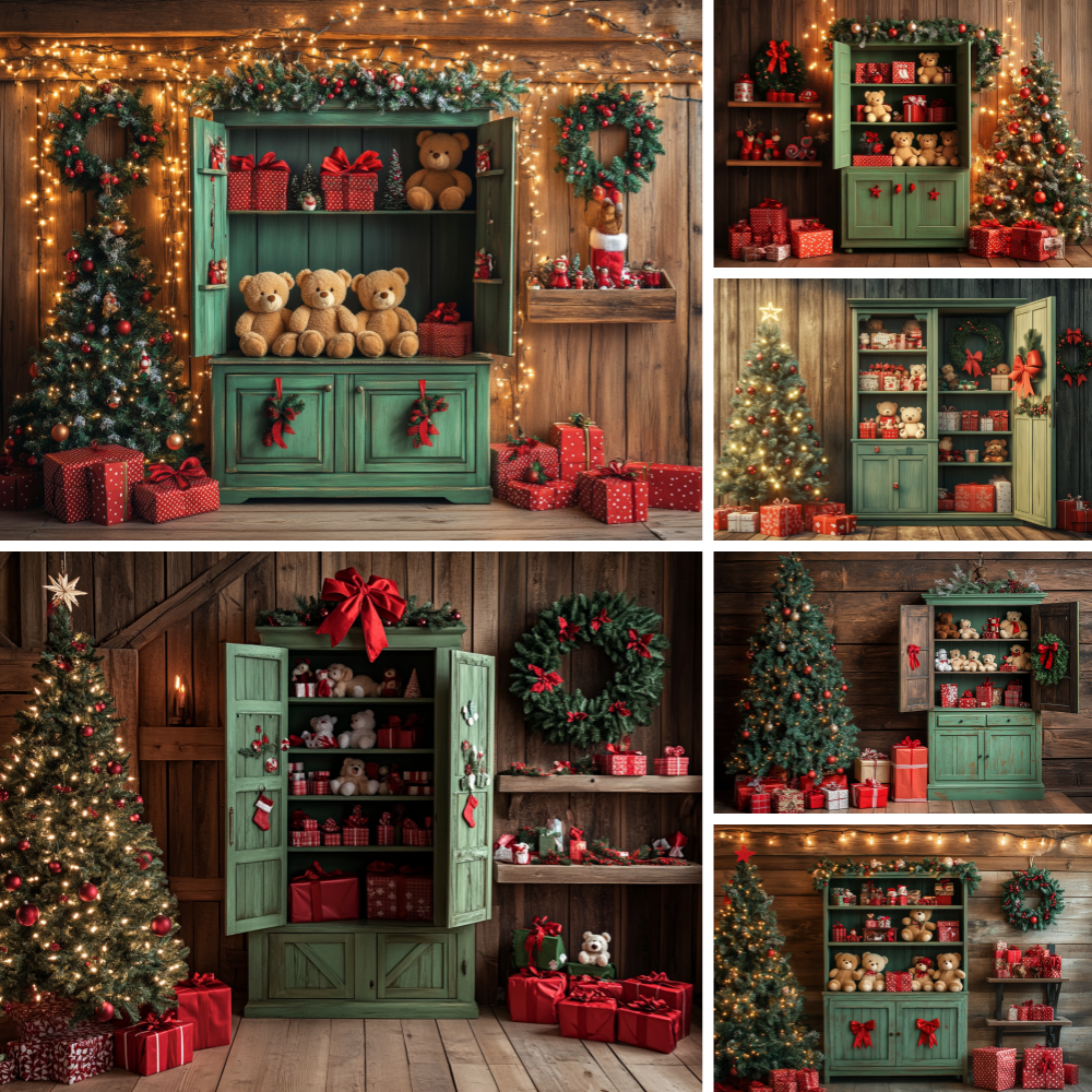 Cozy Vintage Christmas Backdro - Vintage Photography Lighting 评论和价格