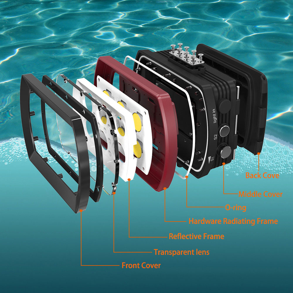 Seafrogs Aluminum LED Diving L - Photography Lighting Brands 评论和价格
