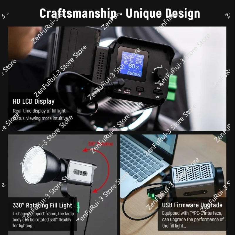 Ninja 300 80W LED Continuous V - Photography Lighting Mount 评论和价格